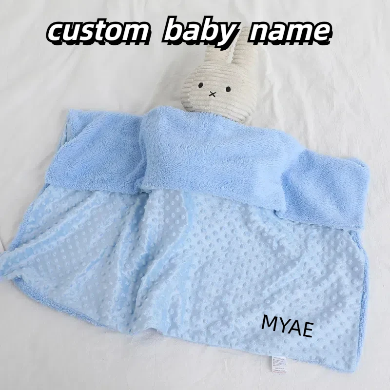 

Personalised Custom Name Blanket Newborn Swaddling Swaddle Wrap Soft Fleece Toddler Crib Bed Stroller Blanket Toddler Birth Gift