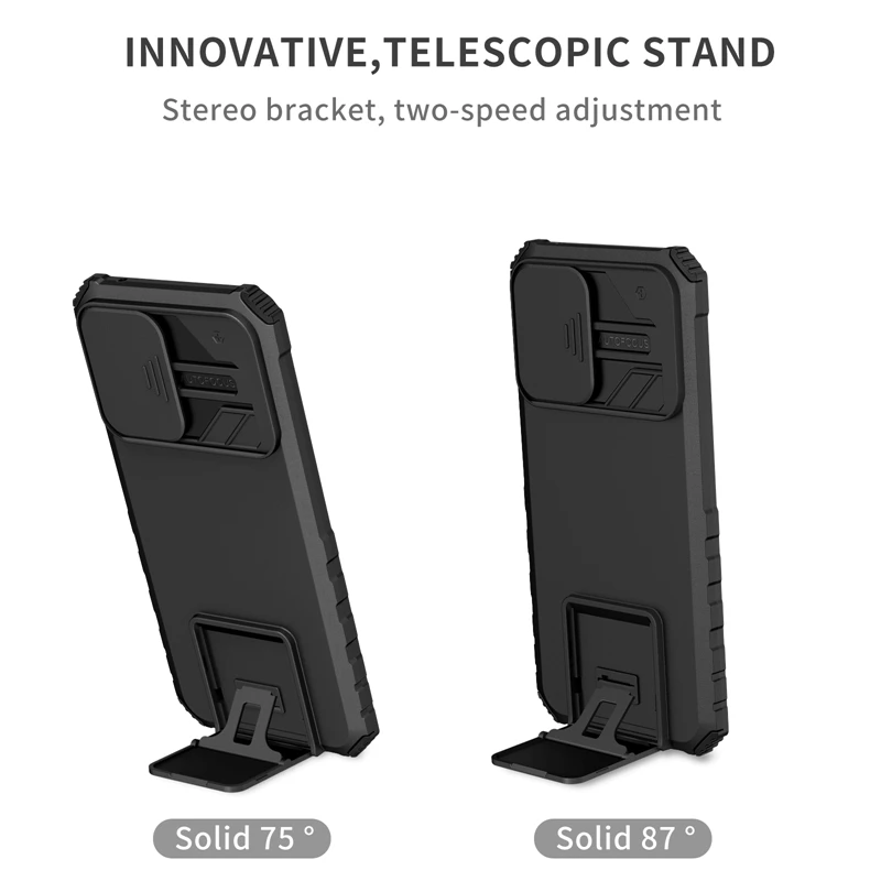 For Samsung Galaxy A52 5G Case Shockproof Armor Slide Lens Protect Cover For Galaxy A52 A52S A 52 52S Stand Holder Phone Cases