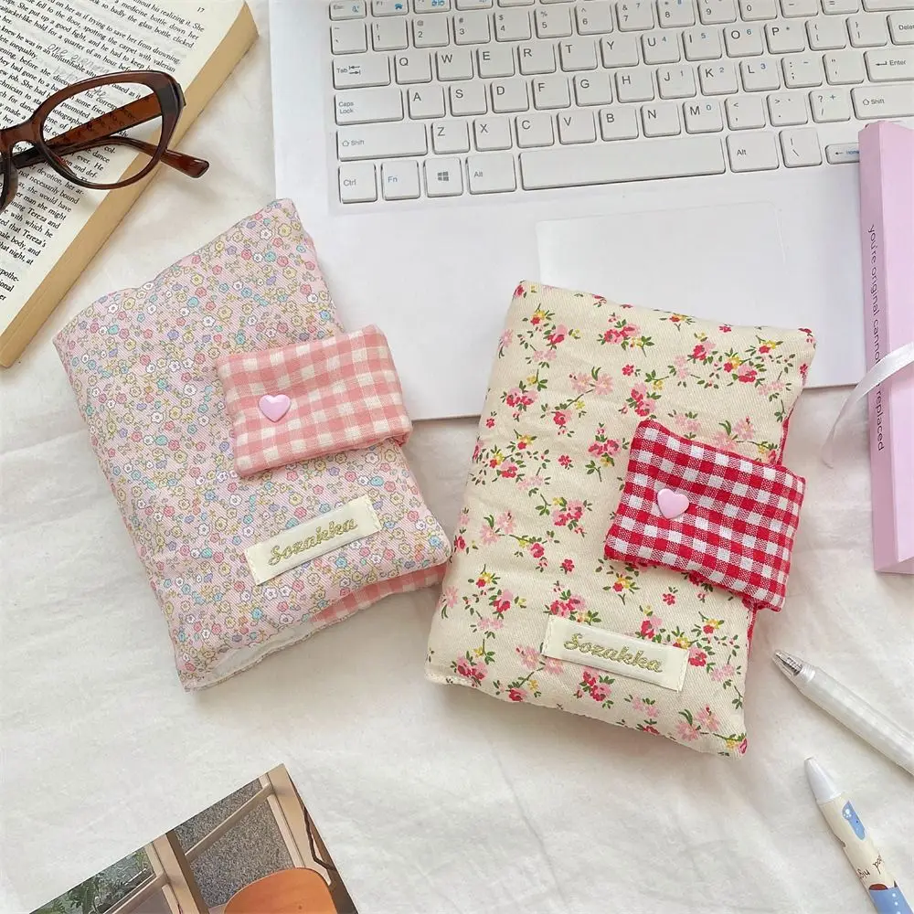Multipurpose Floral Patterns Notebook Detachable Diary Fabric Bow Print Diary Book Stain Resistant Aesthetic