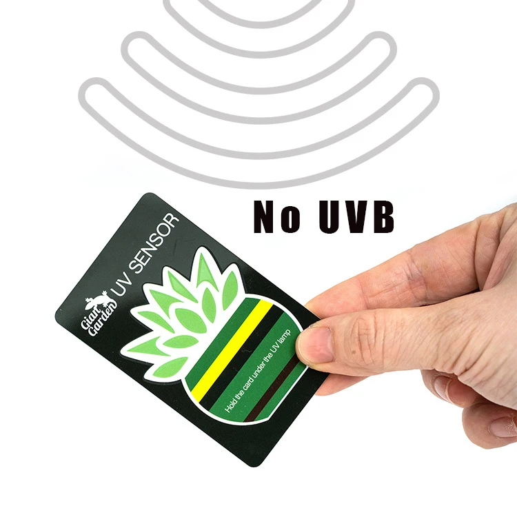 Reptile Accessories UVB UVC Light Lamp Bulb Test Card 10 Seconds Detection Of Crawler Pet UV Test Card Pet Supplies