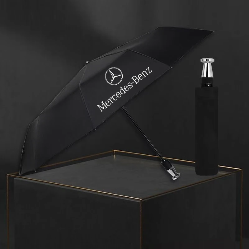 For Mercedes-Benz A C E S V Class AMG Sprinter GLC ML SLK SL Vito CLS GLA GLK Car Automatic Folding Windproof Sunshade Umbrella