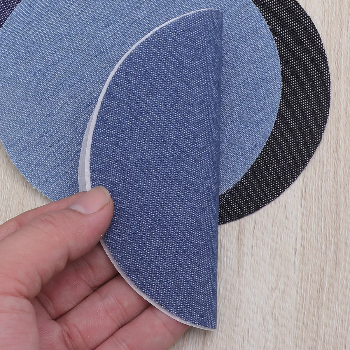 

24Pcs Self-Adhesive Jeans Cloth Sticker Elbow Patch Clothing Repair Iron on Patch Multi Color Stickers for Sweater Shirt