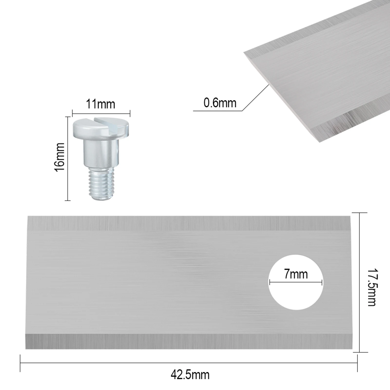 30Pcs Lawn Robot Blades Replacement Lawn Mower Blade for BIGMOW Diy Robot Cutting Machine and Tools 42.5*17.5*0.6Mm