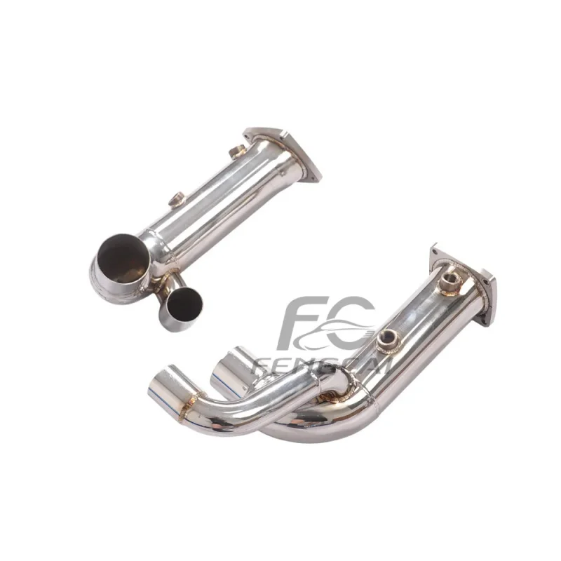 SS304 Car Performance Downpipe for Porsche 911 991.2 Carrera S GTS 3.0T Compatible with OEM Sport Exhaust Pipes PSE System