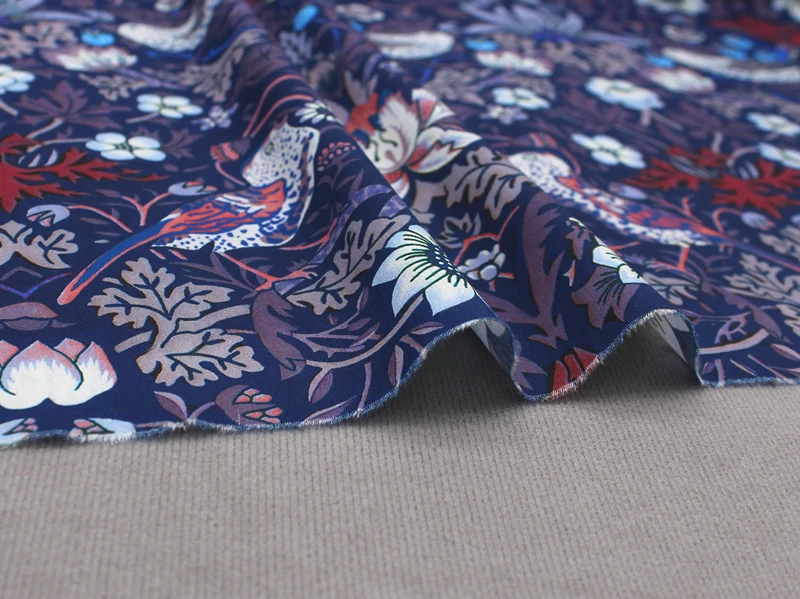 140x50cm Ethnischer Stil Reiner Baumwollstoff mit Blumenmuster für Kleidung, Kleider, Hemden, Einfacher Baumwollstoff, Handgemachtes DIY-Nähmaterial – Detail 3