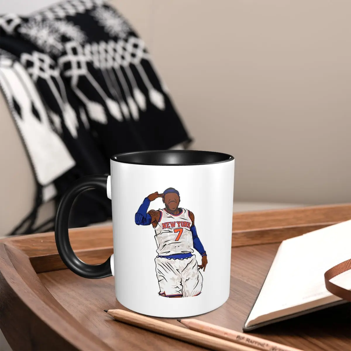 

Carmelo Anthony Celebration Sketch Mug Funny Ceramic Coffee Cups Tea Mugs Milk Cup Drinkware Gifts for Friends