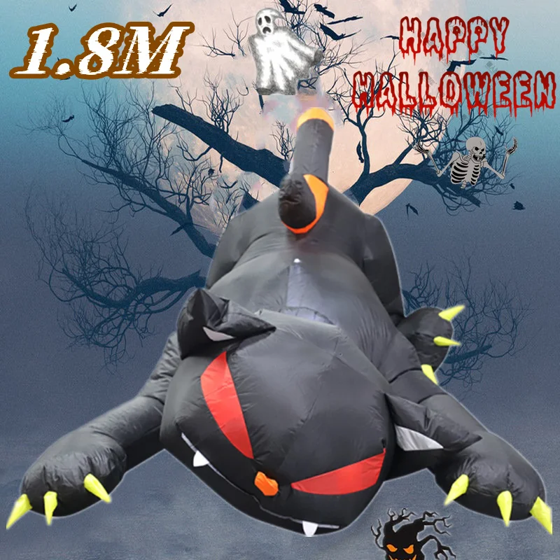 

Halloween Inflatable 1.8M Shaking Head Cat Model Built-in LED Lights Indoor Outdoor Garden Courtyard Lawn Themes decoration Prop