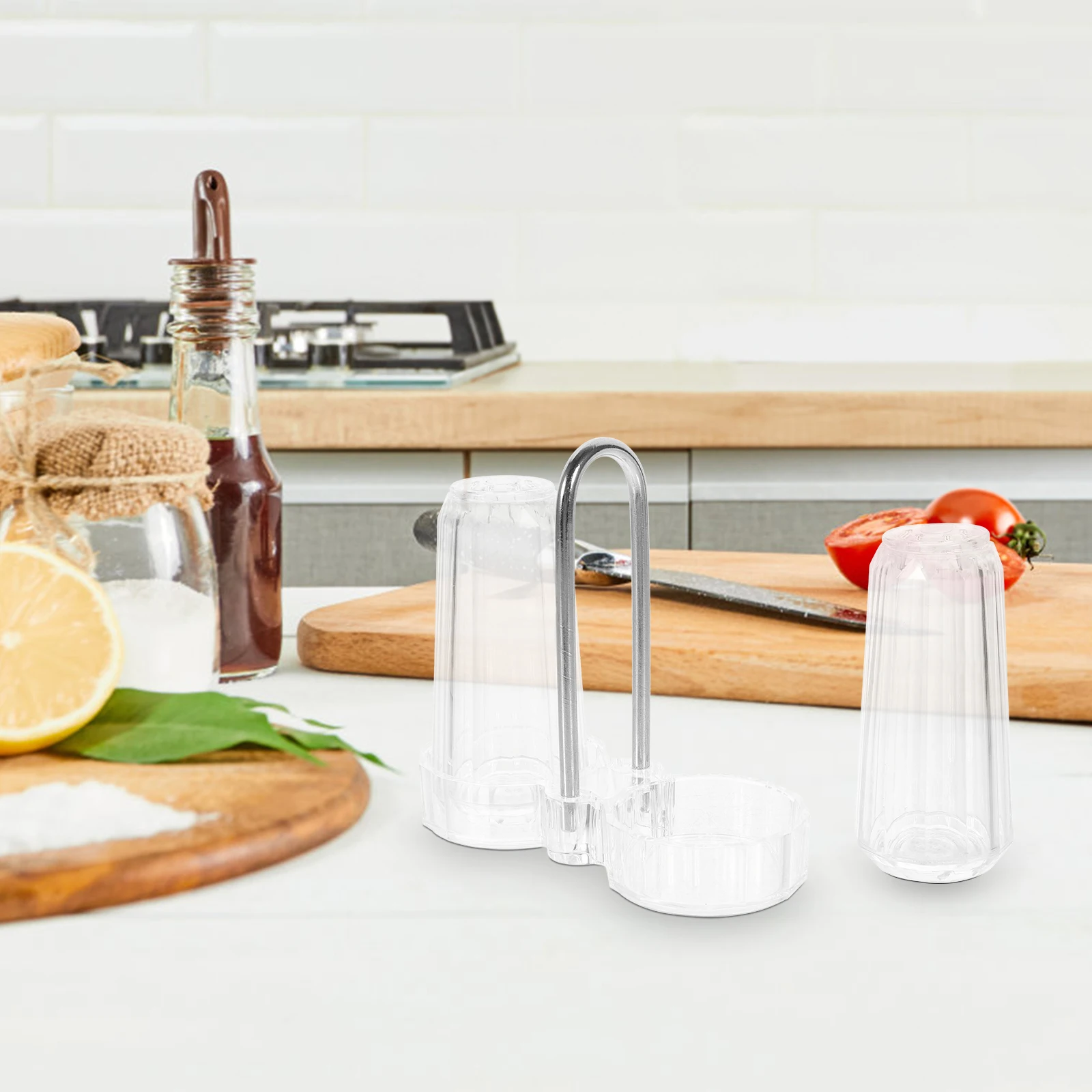 

Acrylic Salt Pepper Shaker Spice Storage Bottle Kitchen Condiment Jar Multipurpose Dispenser Strong Practical Household