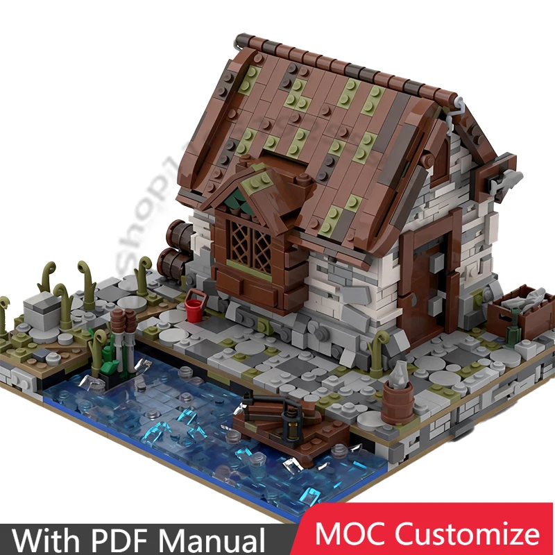 1575 pièces Maison de Pêcheur MOC Technologie de Construction Modulaire Personnalisable Blocs de Construction Populaires Jouet Créatif DIY à Assembler Cadeau