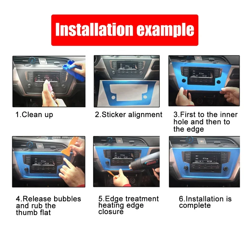 Car Central Control Console  Sticker Trim Carbon Fiber Interior For BMW 3 Series E90 E92 E93 2005-2013 LHD Auto Stickers