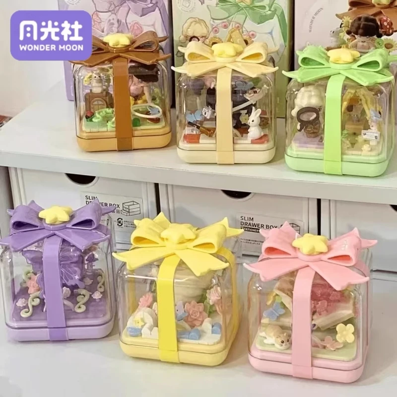 WONDER MOON-bloques de construcción de estrella de los deseos, serie Interphalangeal, modelo de caja de anillo, gránulo pequeño, juguetes para montar, adornos, regalo de vacaciones