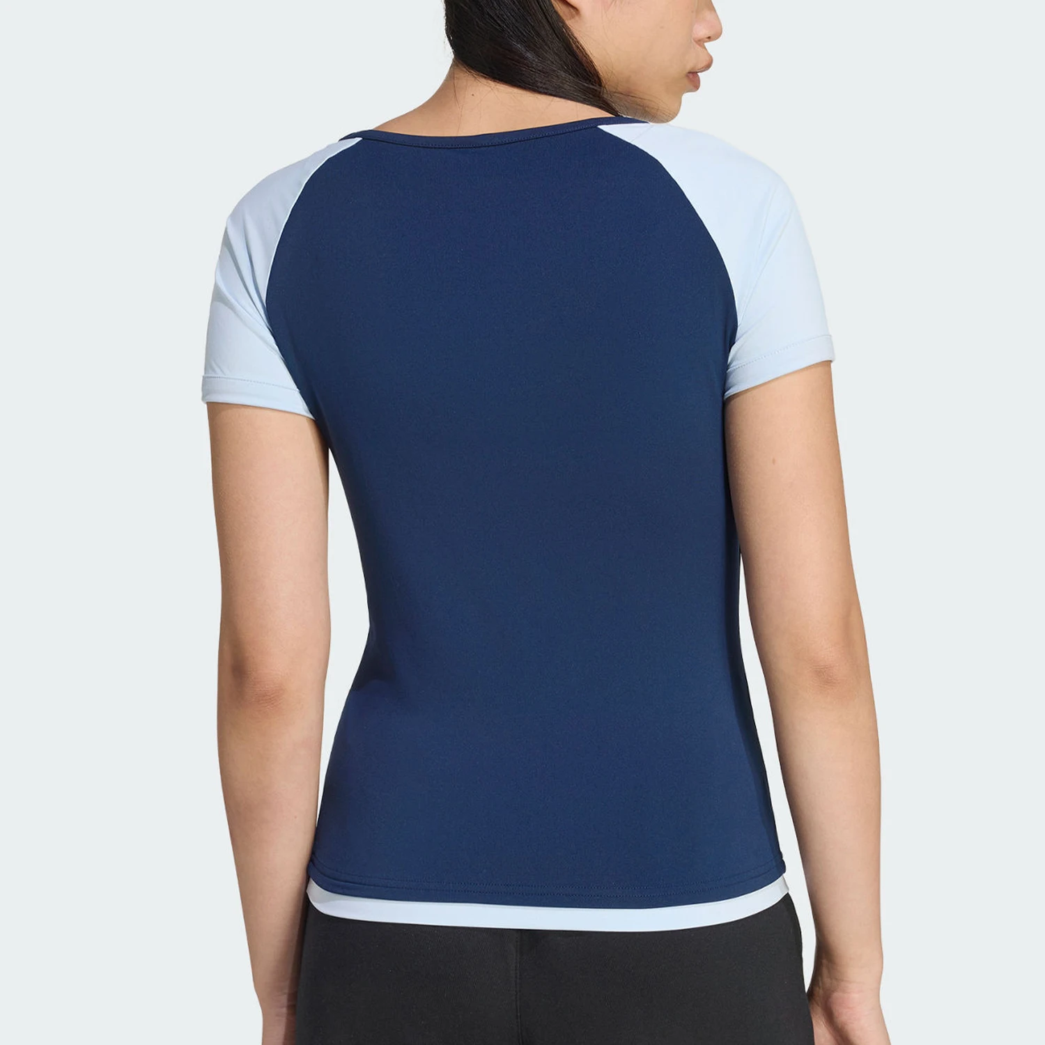 Adidas genuine clover women's fashionable casual lace up daily T-shirt KY8129