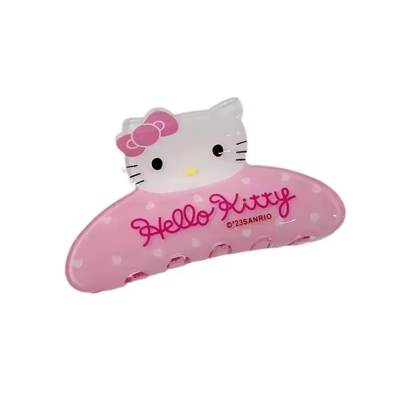 Klipsy do włosów Hello Kitty Y2K Sanrio dla dziewczynek, akrylowe spinki typu klips rekin, akcesoria do włosów dla dzieci, prezent urodzinowy, zabawki