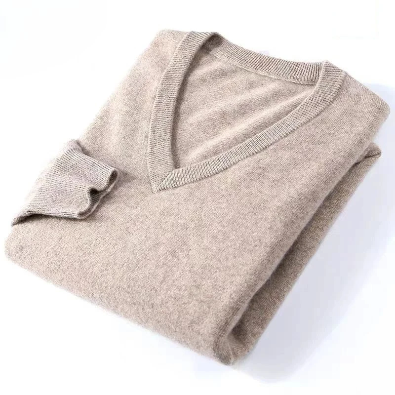 

Осенние мужские теплые пуловеры с v-образным вырезом, однотонные тонкие повседневные свитера с длинными рукавами, мужская базовая однотонная трендовая верхняя одежда