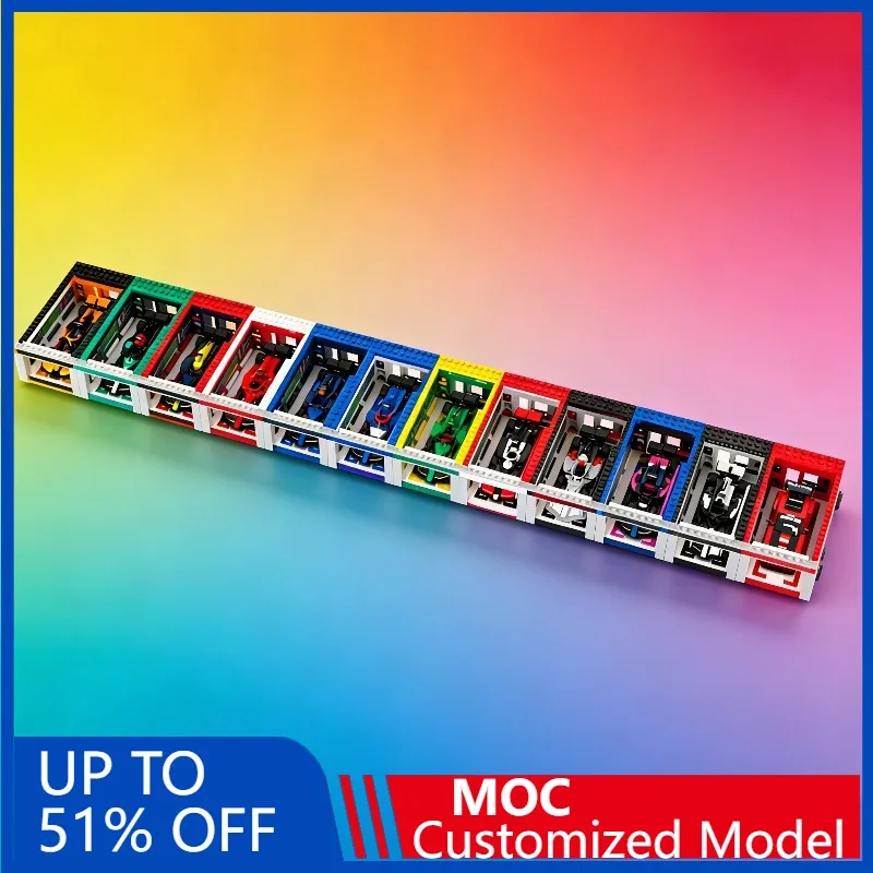 

4328 Parts MOC Racing Pit Stop Vehicle Not Included Building Model Building Blocks DIY Custom Puzzle Assembly Toys Display Gifts