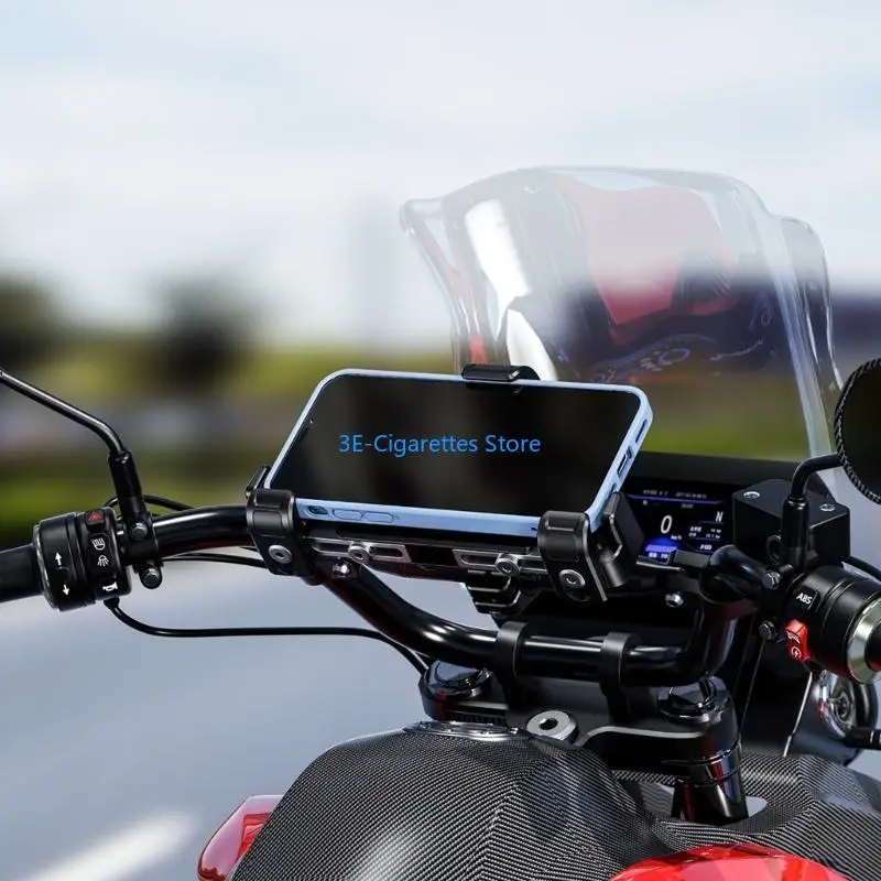 

W8KA Stainless Steel Motorcycle Bicycles Navigation Cellphone Holder Handlebar Mount