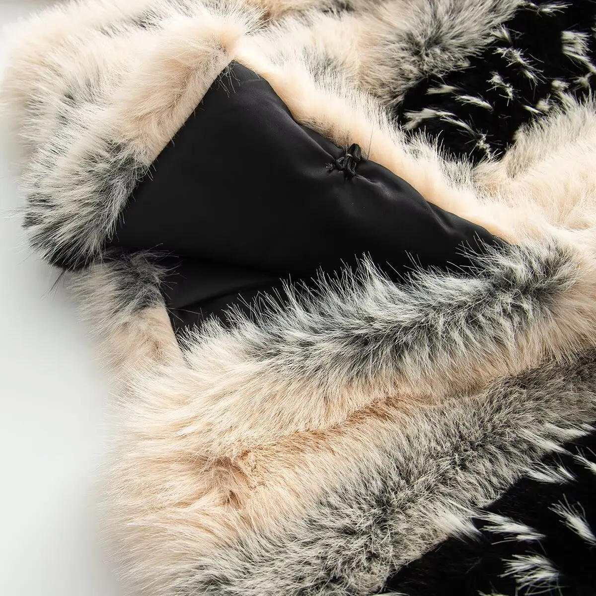 KONDALA Streetwear Patchwork manteaux de fourrure femmes col rond à manches longues vestes courtes mode 2026 printemps hiver décontracté élégant outwear