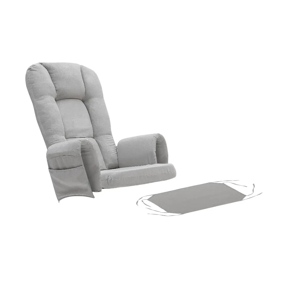 For Carpenters Replaceable Glide Rocking Chair Cushion Armrest Pad with Storage Pocket