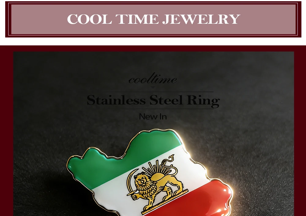 COOLTIME Iran Persien Flaggen-Anstecknadeln Metall Iranischer Löwe und Sonnenkrone Nationales Umfangsmotiv Abzeichen Großpackung Souvenir-Serie Geschenke Brosche – Detail 4