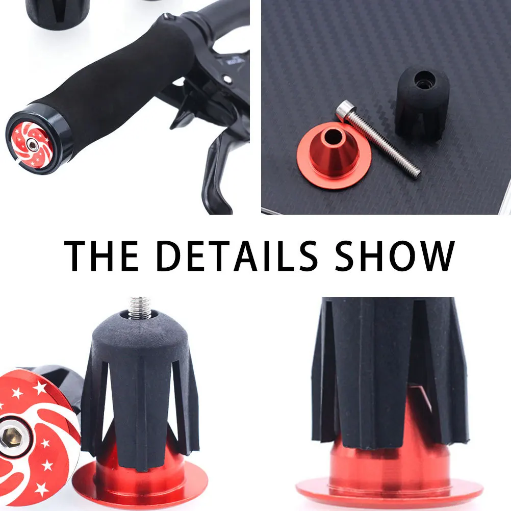 

4Pcs Mountain Bike Aluminum Alloy Handlebar Bar End Plugs Durable Easy Install Ergonomic Grip Design Anti Slip