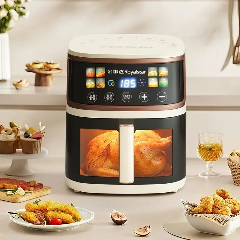 New Household Air Fryer Electric Oven, Smart, Large Capacity, Multifunctional, Fully Automatic, Visual Control
