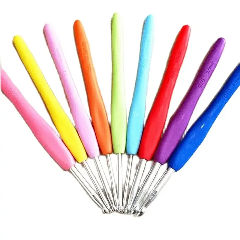 

Colorful Soft Toothbrush Handle Crochet Hook Ergonomic Grip Knitting Tool For DIY Crafting Weaving Sewing Handmade Accessories