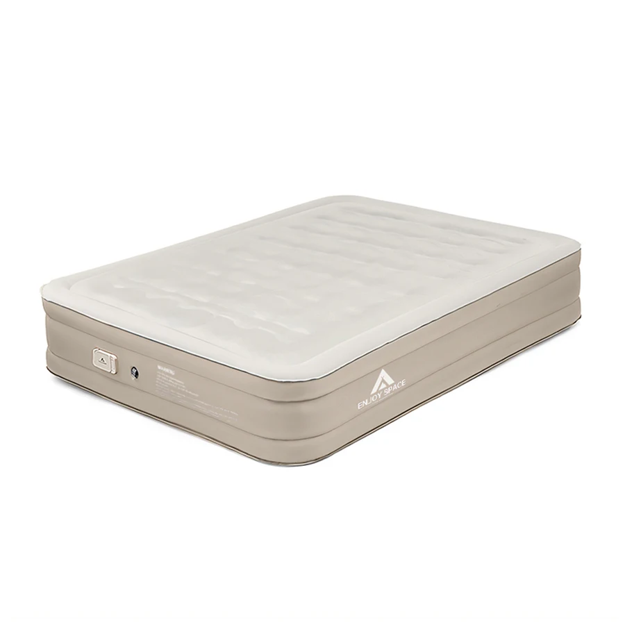 

Double Size Heightening Composite Material Inflatable Mattress Quick Set up Integrated Pump Airbed