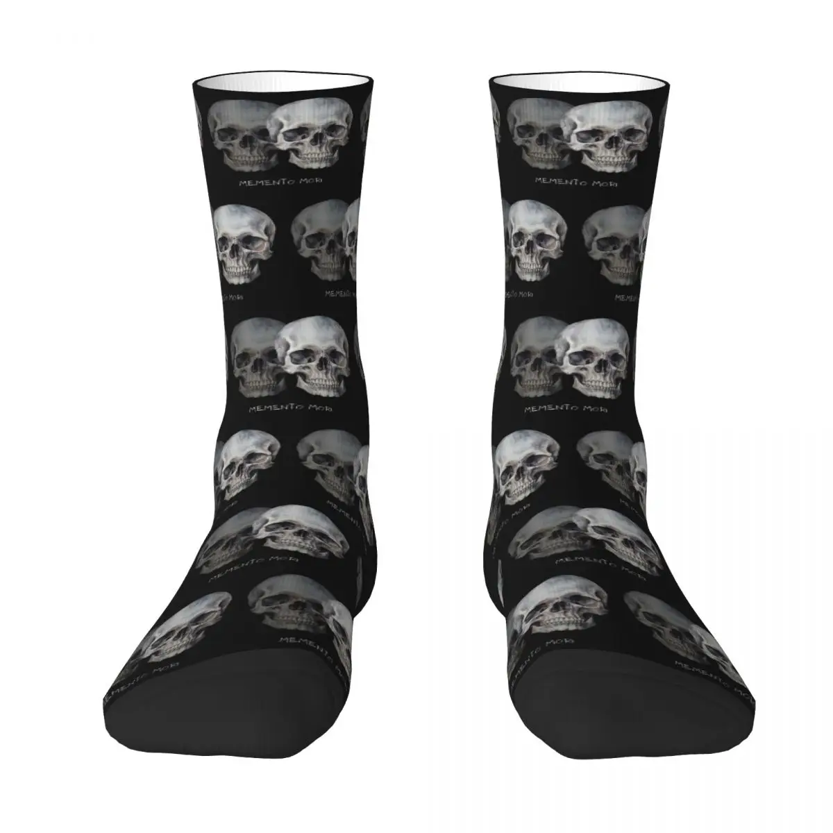 Stoic Memento Mori Skulls Socks Harajuku High Quality Stockings All Season Long Socks Accessories for Man Woman Birthday Present