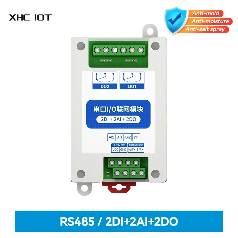 

RS485 2DI+2AI+2DO ModBus RTU I/O Network Modules MA01-AACX2220 with Serial Port for PLC/Touch Display 2 Switch Output Watchdog