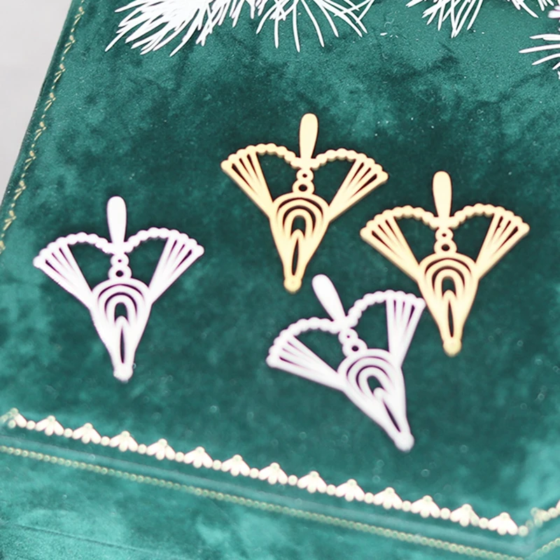 

3pcs Raw Brass Geometric Tribal Pattern Art DIY Bracelets Earrings Charms Pendant Stainless Steel Accessories for Jewelry Making