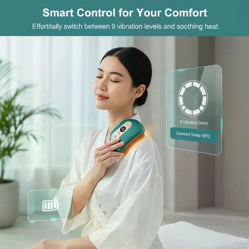 Electric Scraping Board with 9 Vibration Gears & Large LCD Screen - Painless Meridian Therapy Fatigue Relief
