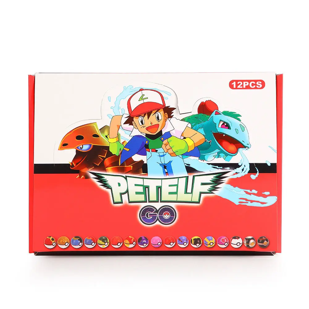 12 pçs/set pokemon poke bola figura brinquedos anime pikachu bolso monstro animal de estimação elf pvc estatueta ação coleção modelo bonecas presentes