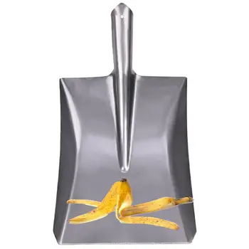 Ergonomic Metal Shovel Long Garden Shovel Heavy Duty Snow Shovel Metal Transfer Shovel Sturdy Multi-Purpose Flat Shovel
