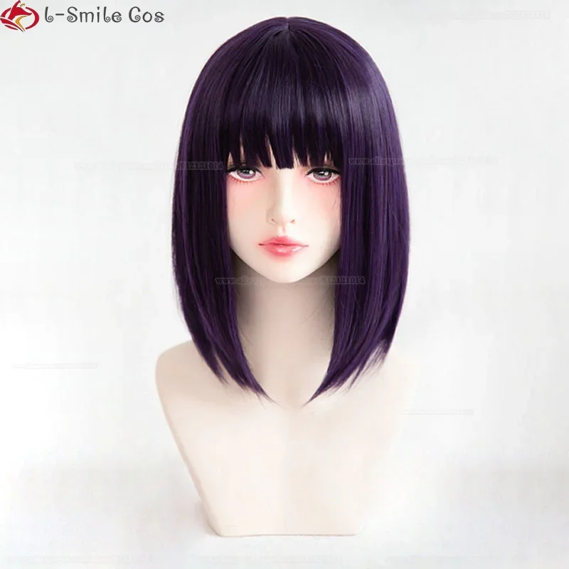 Pelucas de Cosplay de Sailor Saturn para mujer, peluca corta púrpura de alta calidad, pelucas de Anime de fiesta resistentes al calor, Tomoe Hotaru