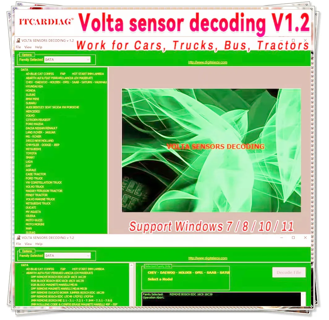 

Hot Selling Car Repair software Diagnostic Tools VOLTA SENSOR DECODING V1.2 for Car Truck Bus Tractor Gift Brake Fluid Tester