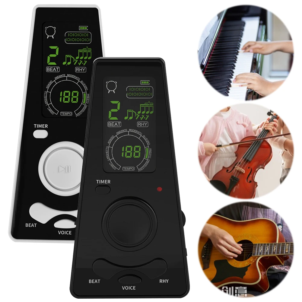 Digital Metronome Volume & Beat Speed Adjustable Electronic Digital Metronome for Musicians Piano Guitar Violin Instrument