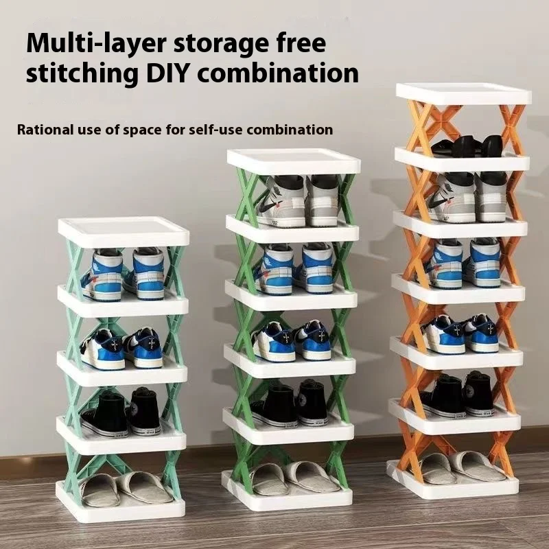 Multi Layer Simple Shoes Shelf 3/6/9tier New Folding Shoe Rack Color Cabinet Multi-Folding Space-Saving Diy Home Organizer Shelf image 4