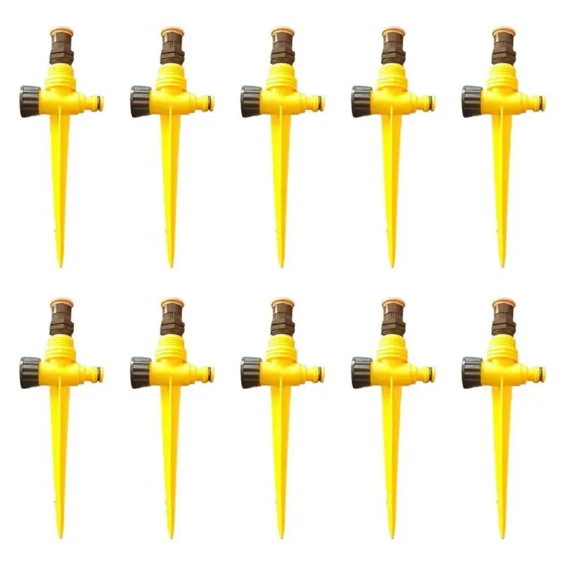 Stock Quantity Household Garden Irrigation Sprinkler For Easy Lawns Care Automatic 360 Degree Rotating Watering Equipment 10Pcs