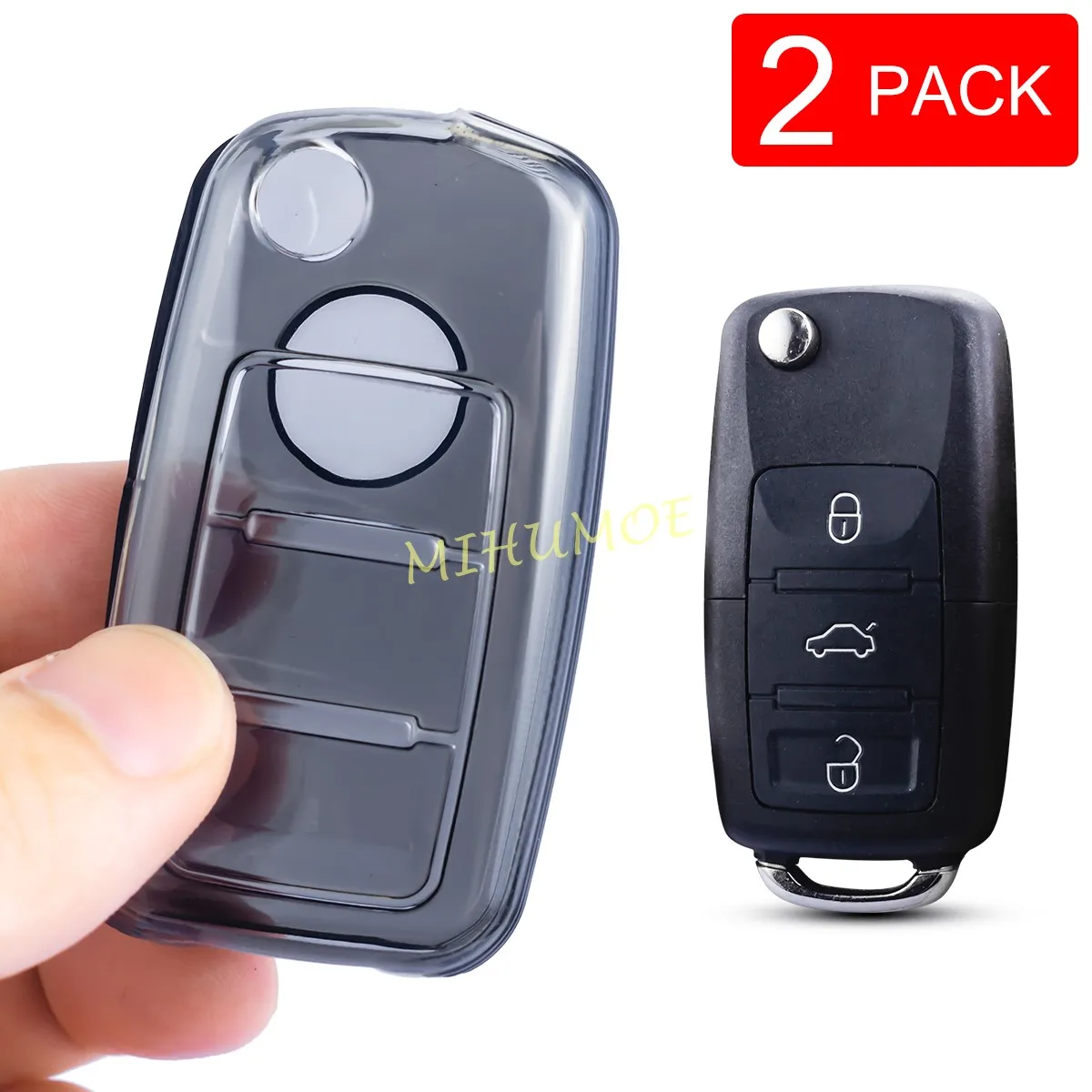 

Чехол-накладка для ключа автомобиля VW Volkswagen Golf MK6 Polo MK5 Tiguan Touran UP! Прозрачный TPU для EOS Scirocco Jetta Passat B7