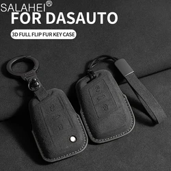 Juste de clé de voiture en daim, porte-clés pour VW Volkswagen Polo Golf Magotan Beetle Tiguan Passat 2017 Skoda Superb Kodiaq Octavia, accessoire