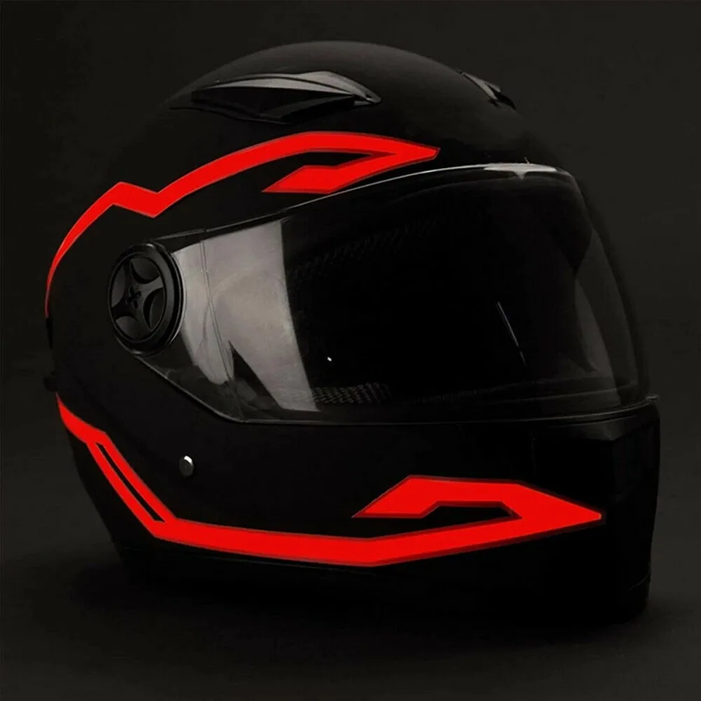 Waterproof Motorcycle Helmet LED EL Light Strip, 4‑Mode Flashing Warning Sticker Night Safety Riding Light Kit for Bike Helmet - view 3