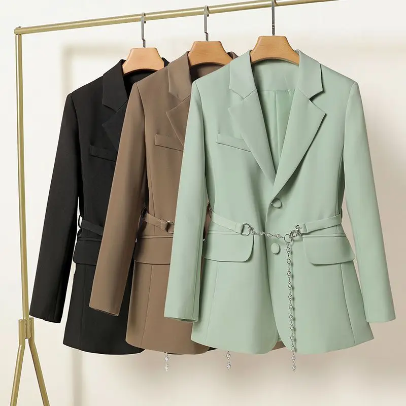 Women Blazer Coat Fashion Spring Autumn Slim Casual All-match Women Blazers Jackets Work Office Lady Suit Outerwear Top 2023