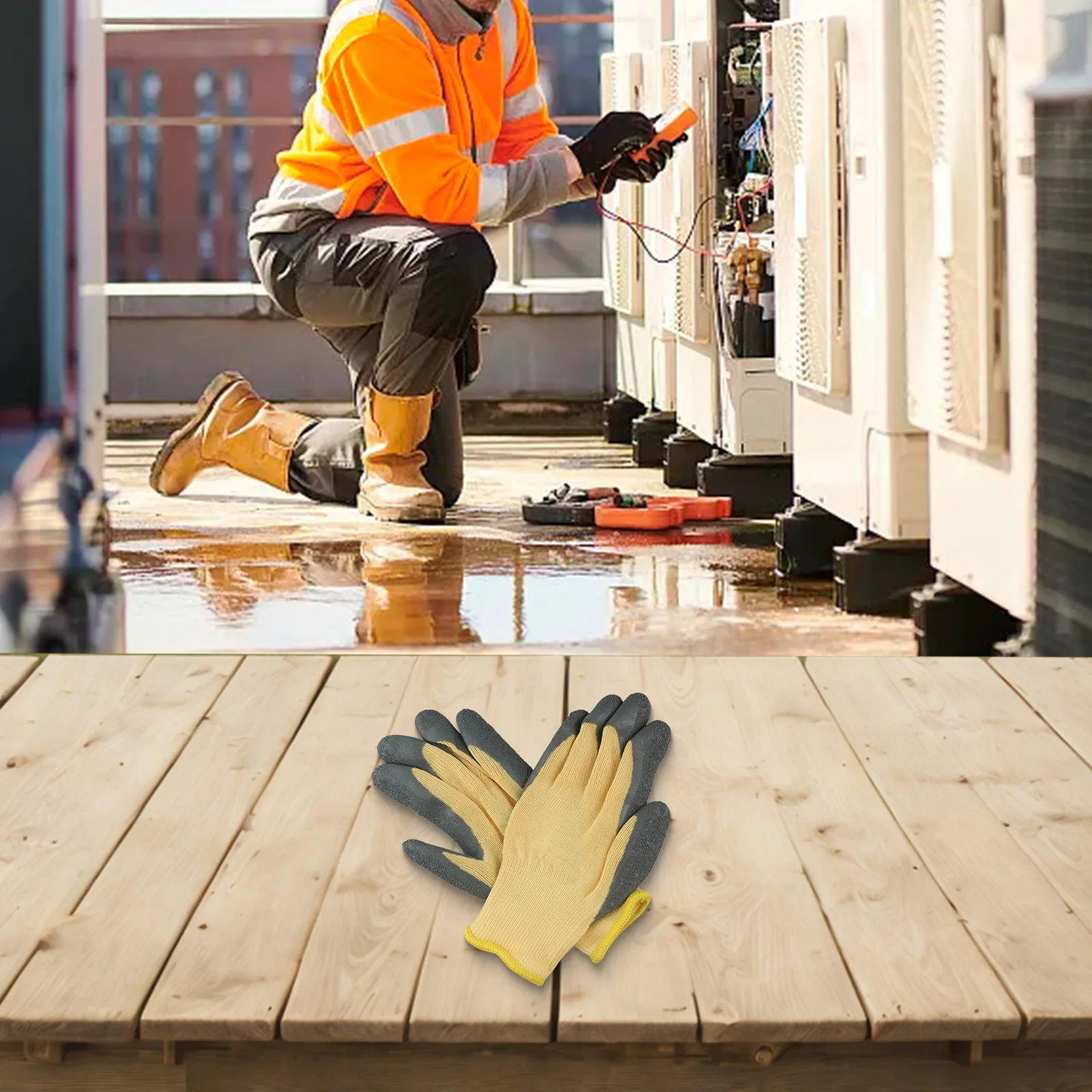 400V Insulation Gloves Rubber Electrical Gloves Flexible Operation Comfortable And Breathable Increased Friction