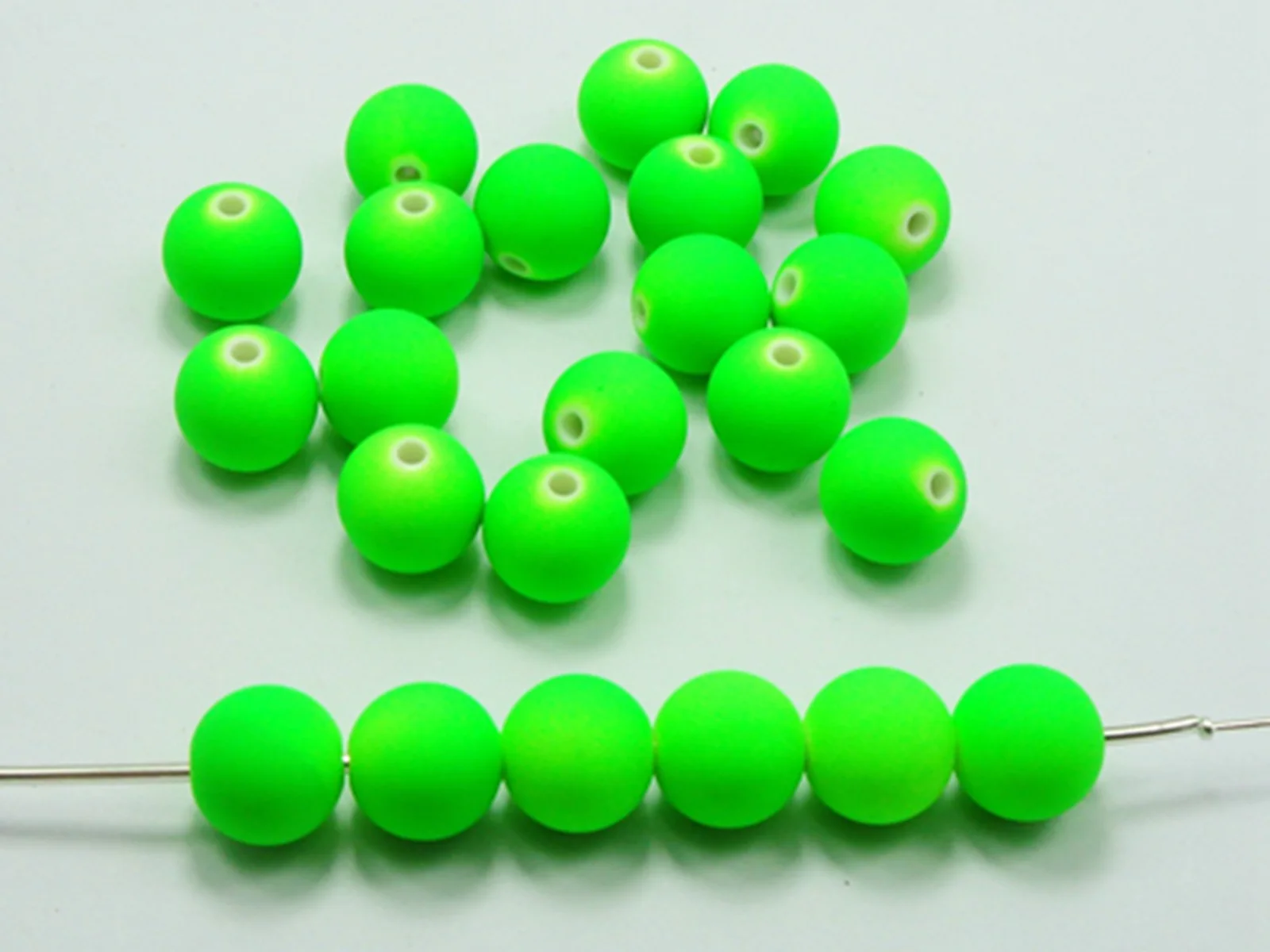 500 Mixed Matte Fluorescent Neon Beads Acrylic Round Beads 6mm(0.24\