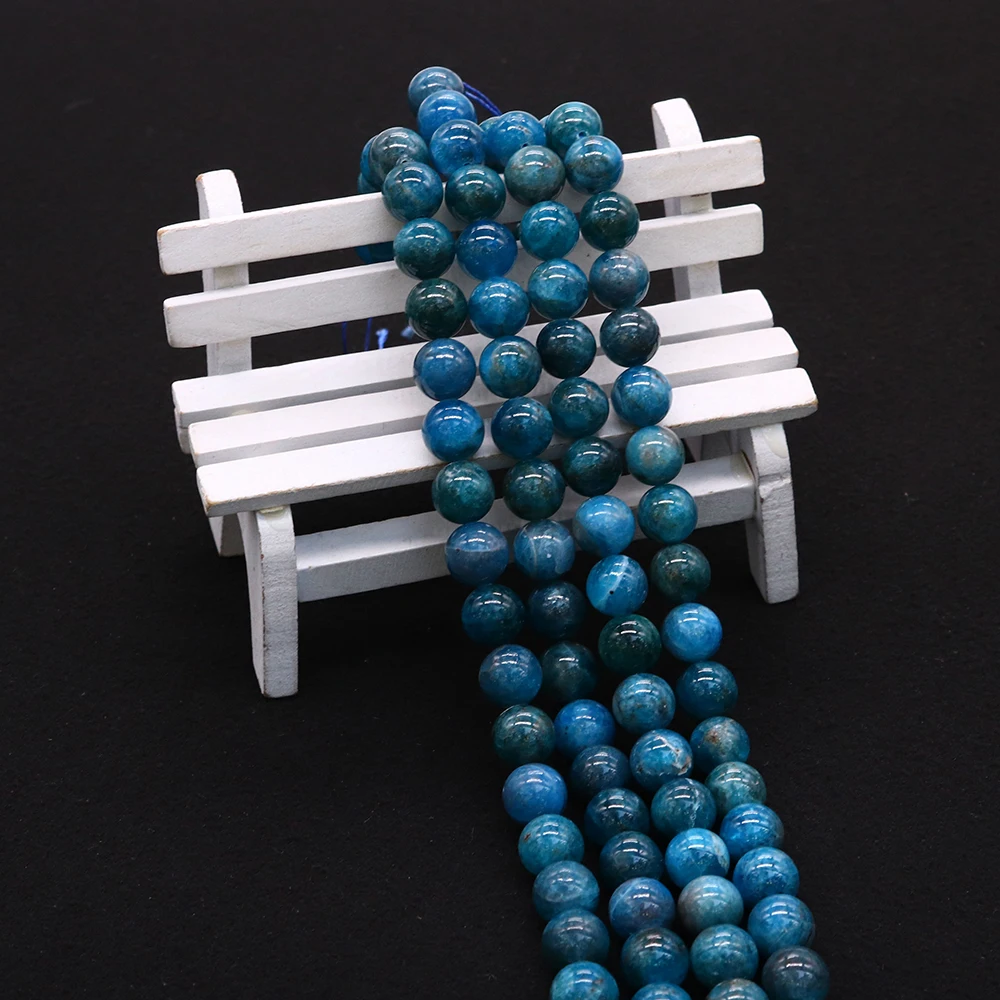 

4/6/8/10mm Natural Apatite Beads Round Polished Semi-precious Stone Loose Bead Jewelry Accessory 1 Strand DIY Necklace Bracelet
