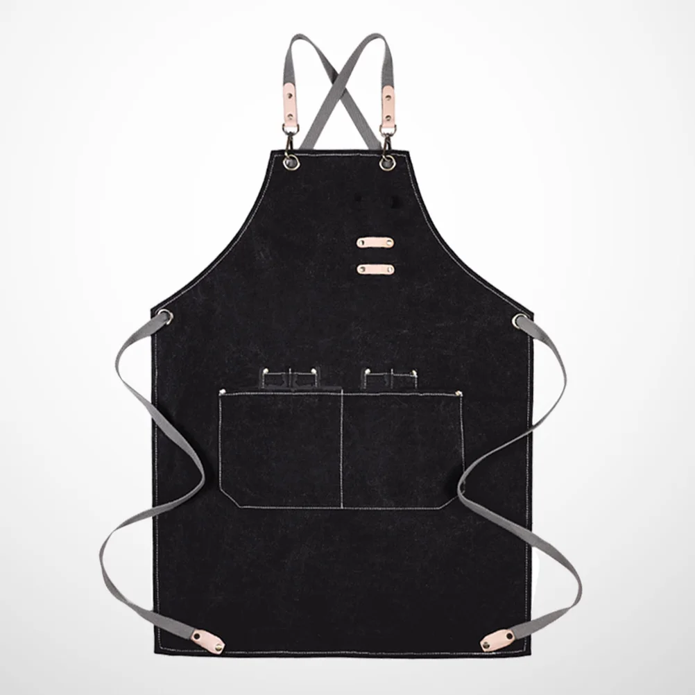 

Apron Serving Halter Kitchen Cooking Canvas Aprons for Adults Customized