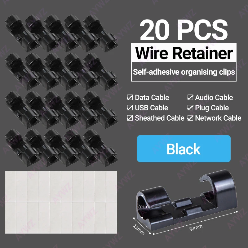 No-punch Cable Manager, Wall Sticker, Traceless Wire Storage, Fixed Self-adhesive Wire Clip, Network Cable Routing Artifact