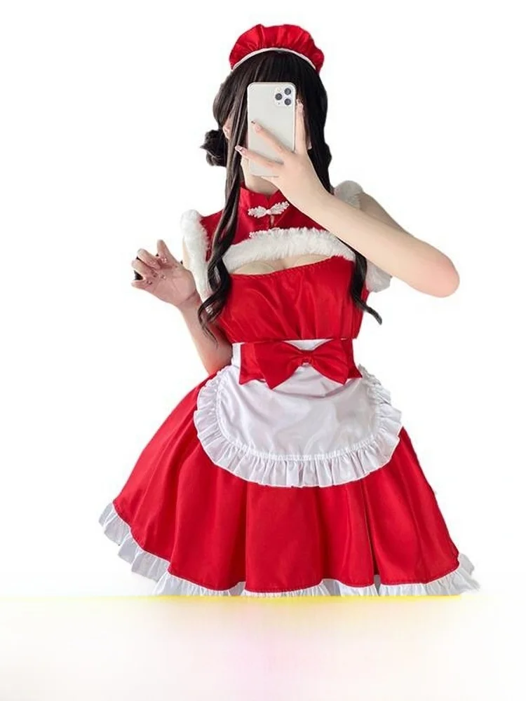 Lindo disfraz de sirvienta loween Dr ropa interior a juego para parejas ort Sve Casual Sle conjunto de ropa interior para mujer con sujetador