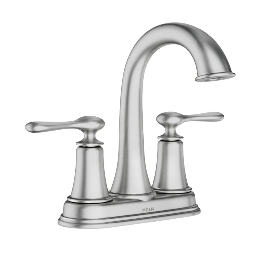 

Ellicott Spot Resist Stainless Two-Handle Centerset Bathroom Sink Faucet 84092SRN