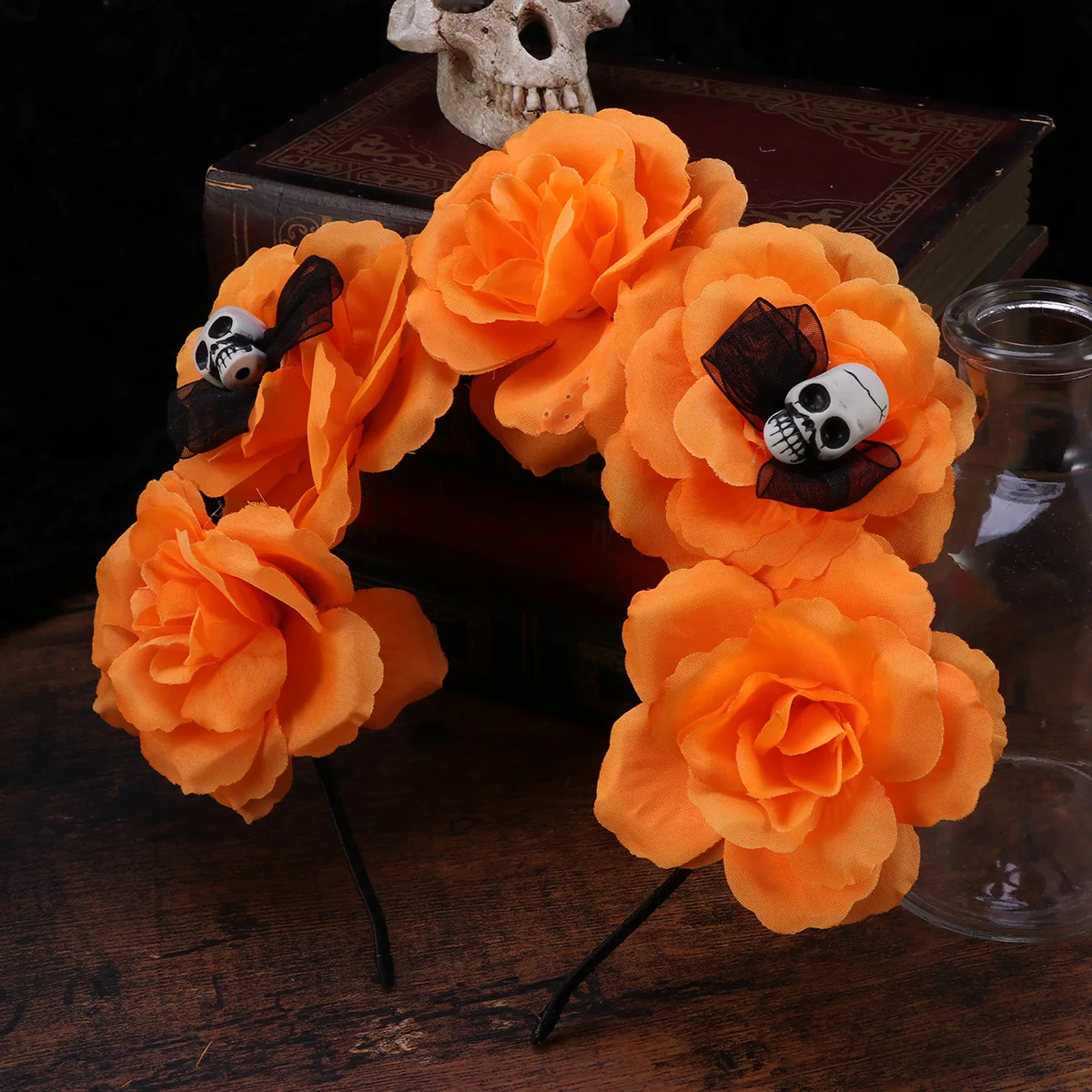 

Cute Halloween Skull Headband Fine Workmanship Attractive Adorable Costume Party Cosplay Stage Performance Photo Prop
